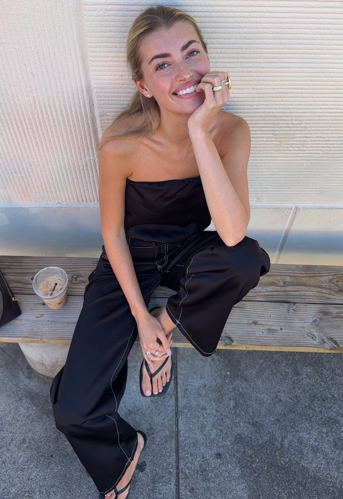 Serenity Satin Pant - Noir Lioness Fashion