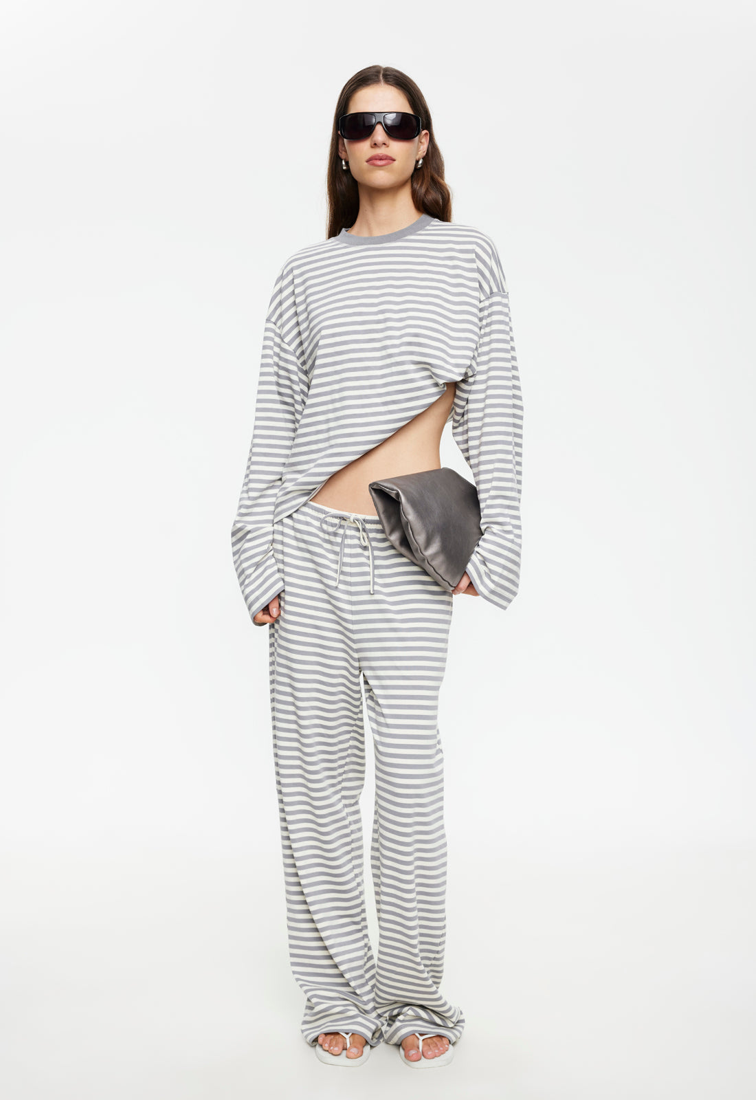 Bloom Long Sleeve - Ash Stripe Lioness Fashion