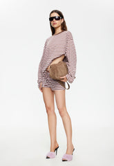 BLOOM LONG SLEEVE - CHOCOLATE BLUSH STRIPE Lioness Fashion