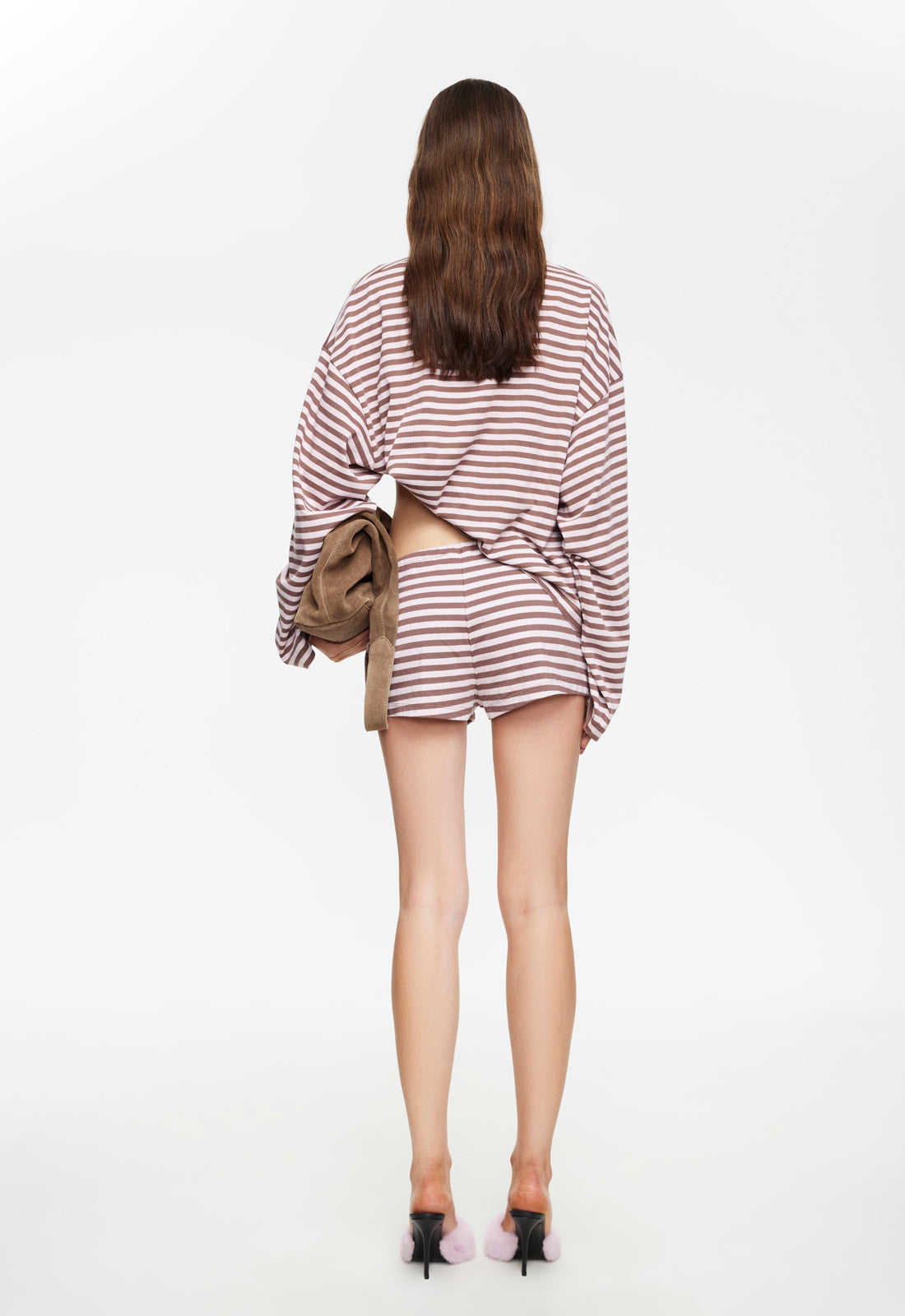 BLOOM LONG SLEEVE - CHOCOLATE BLUSH STRIPE Lioness Fashion