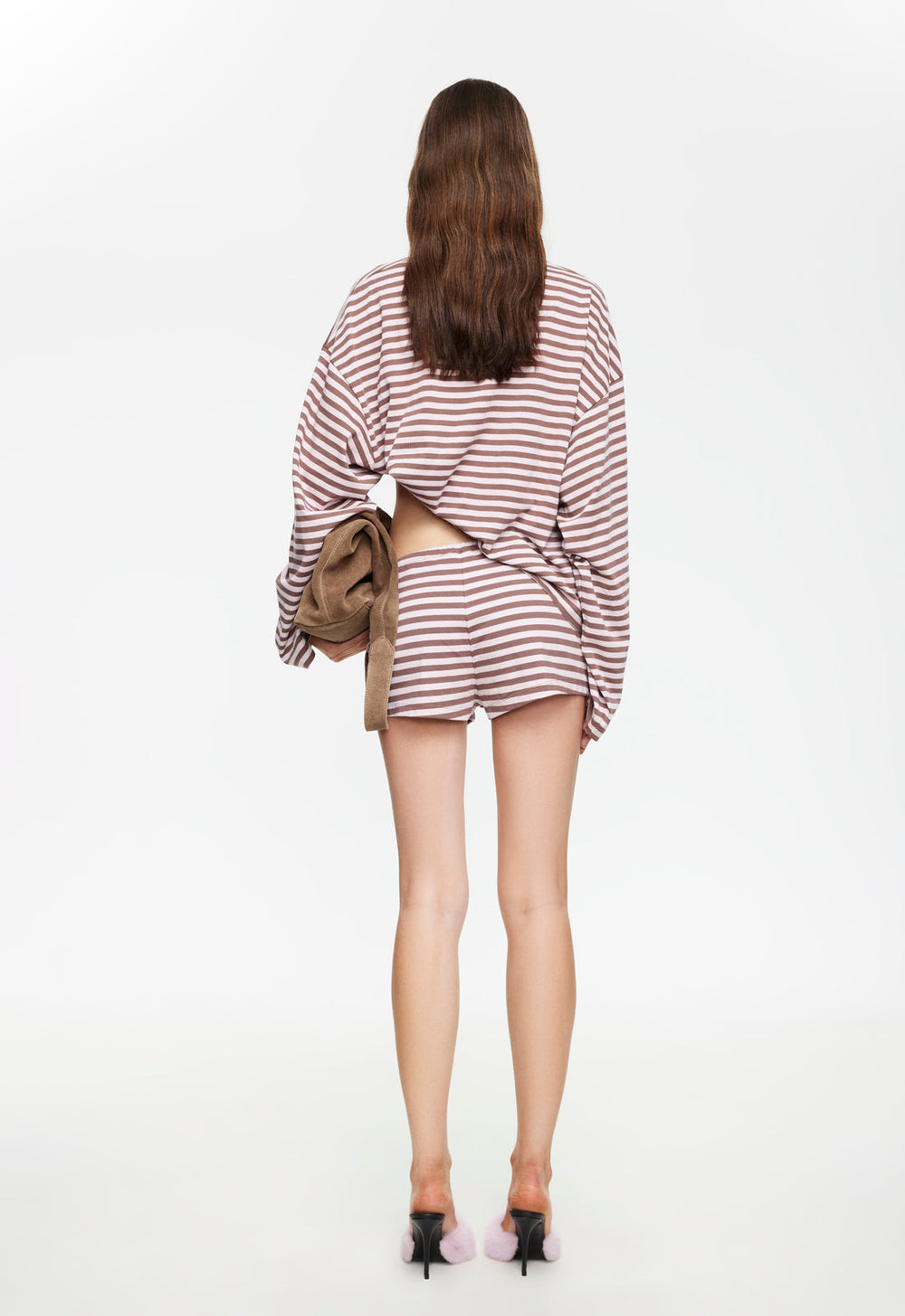 BLOOM LONG SLEEVE - CHOCOLATE BLUSH STRIPE Lioness Fashion
