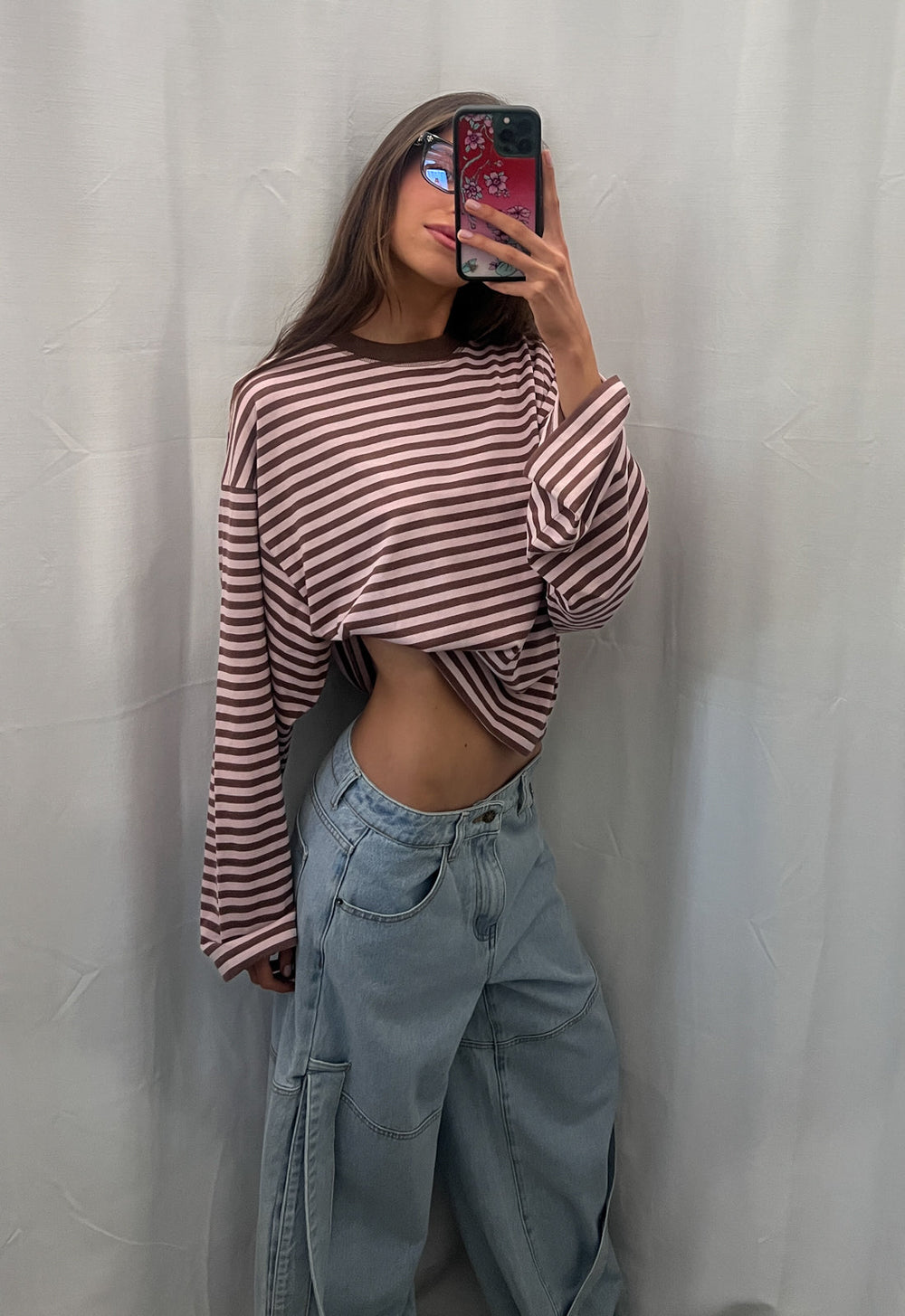 BLOOM LONG SLEEVE - CHOCOLATE BLUSH STRIPE Lioness Fashion