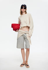 SEVIGNEY LONG SHORT - CREAM CHECK Lioness Fashion