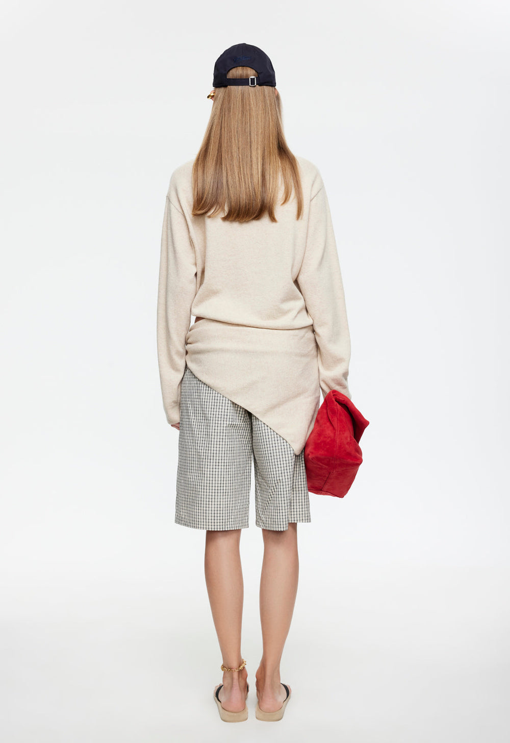 SEVIGNEY LONG SHORT - CREAM CHECK Lioness Fashion