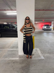 Horseshoe Cropped Jean - Indigo Lioness Fashion