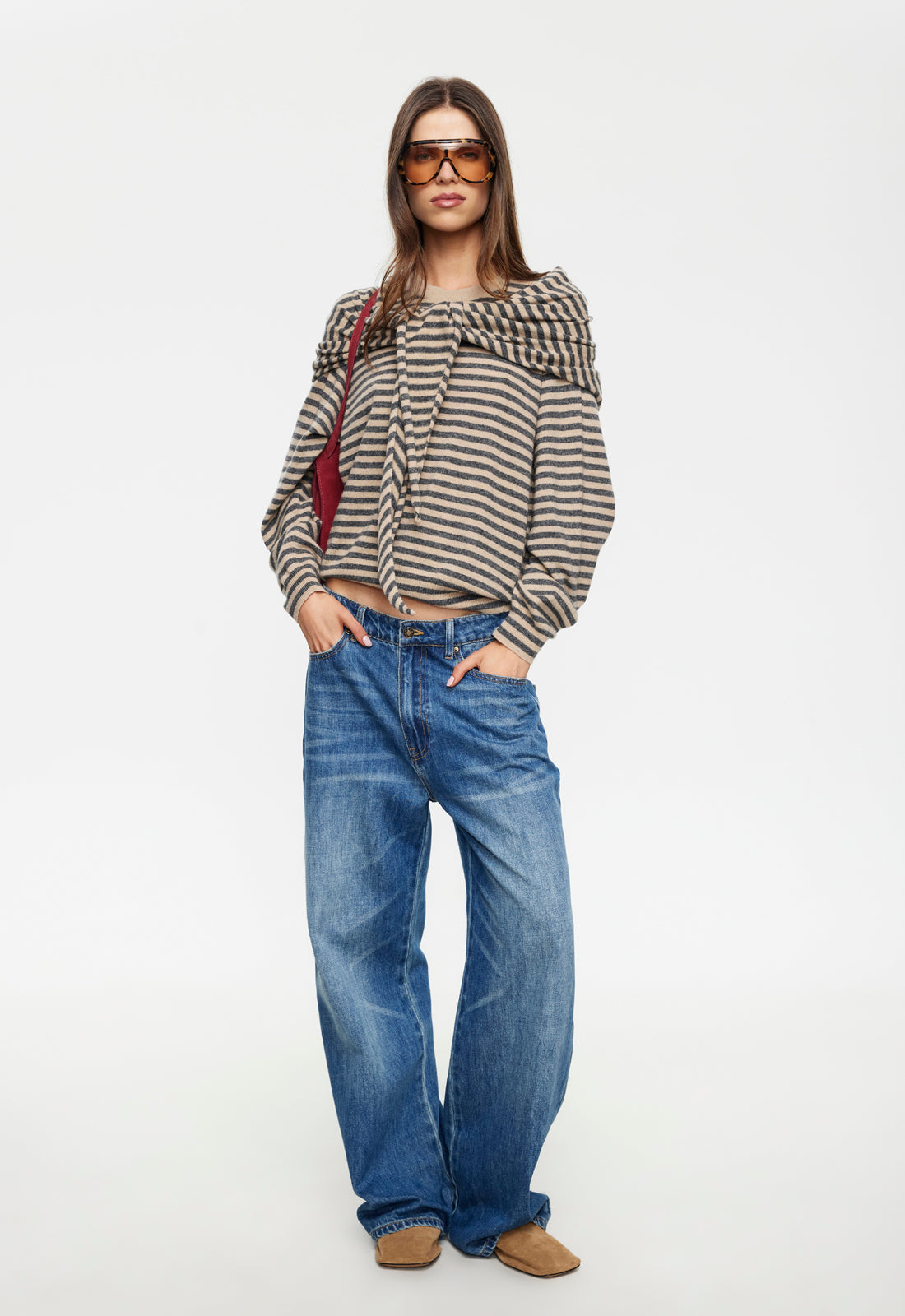 OLSEN KNIT - SLATE STRIPE Lioness Fashion