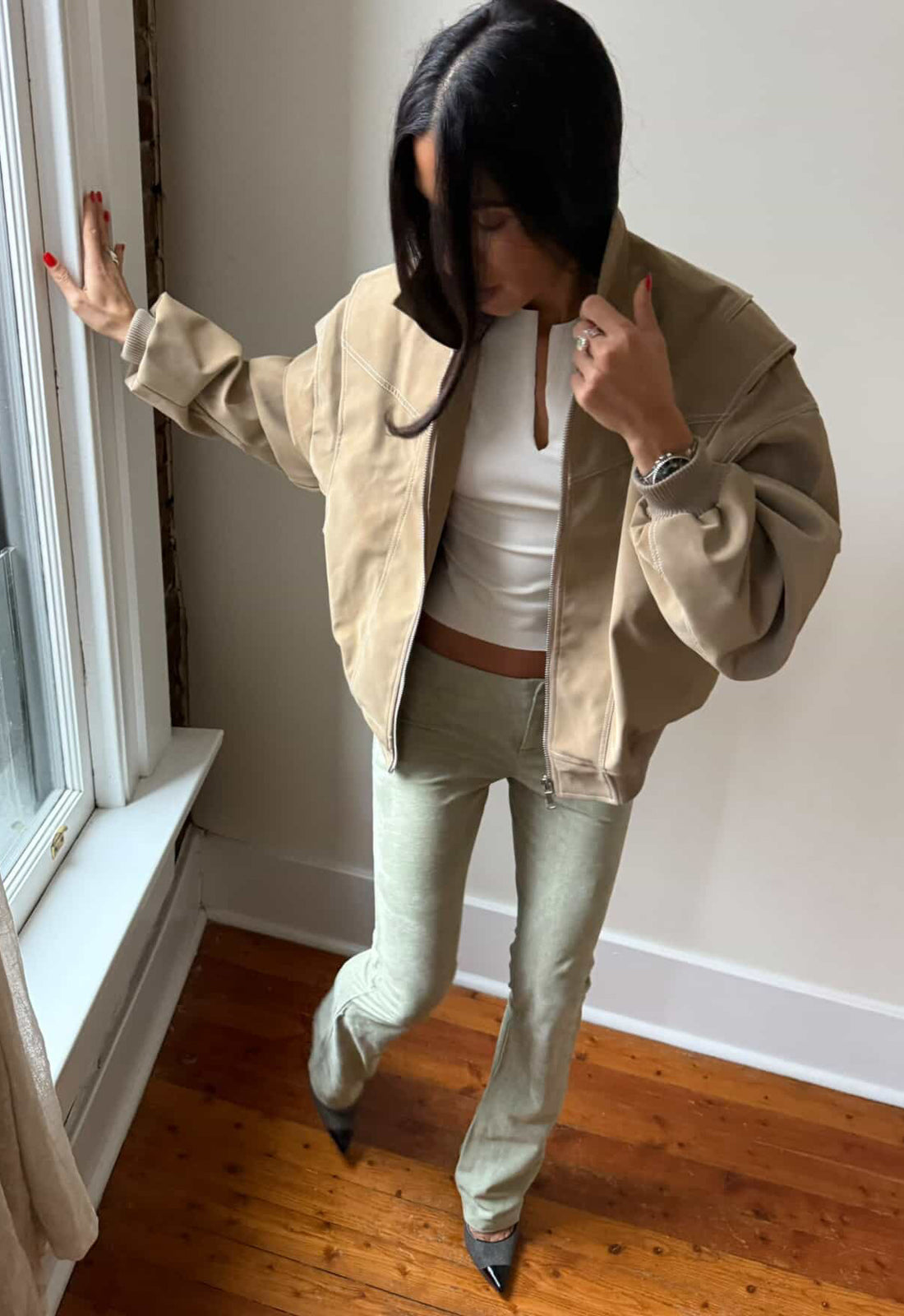 VISTA BOMBER - LATTE Lioness Fashion