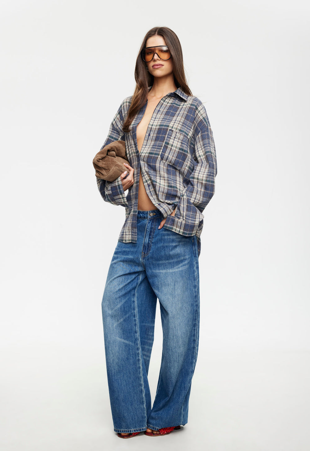 CLARITY SHIRT - ASH PLAID Lioness Fashion