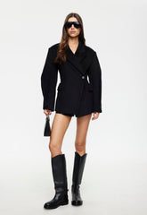 HEART SHAPED COAT - ONYX Lioness Fashion