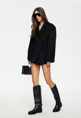 HEART SHAPED COAT - ONYX Lioness Fashion