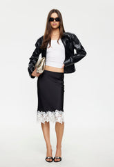 ANCHORED MIDI SKIRT - NOIR Lioness Fashion