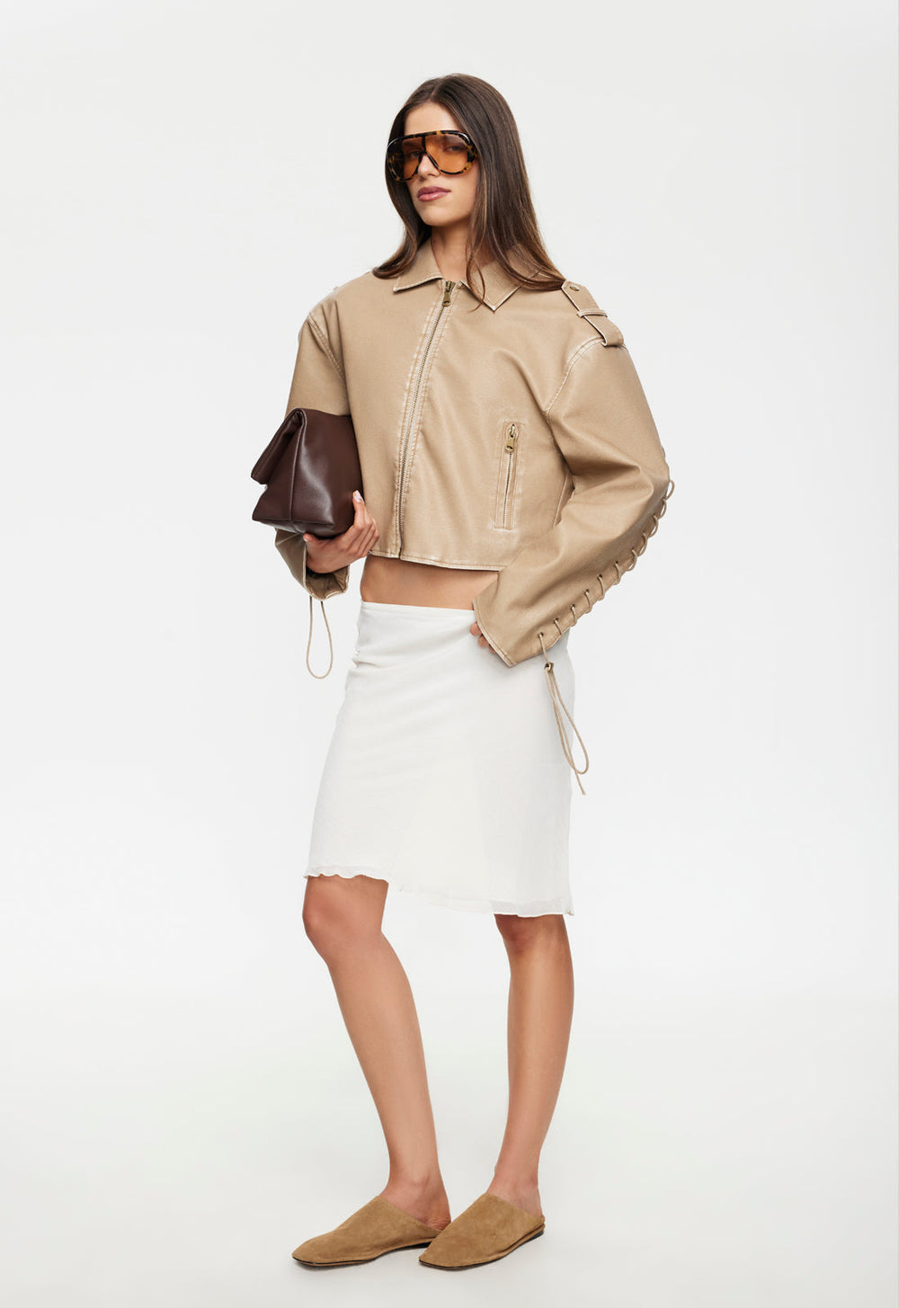 SHORELINE MIDI SKIRT - PEARL Lioness Fashion