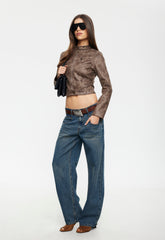 BELLA MOTO JACKET - CHOCOLATE Lioness Fashion