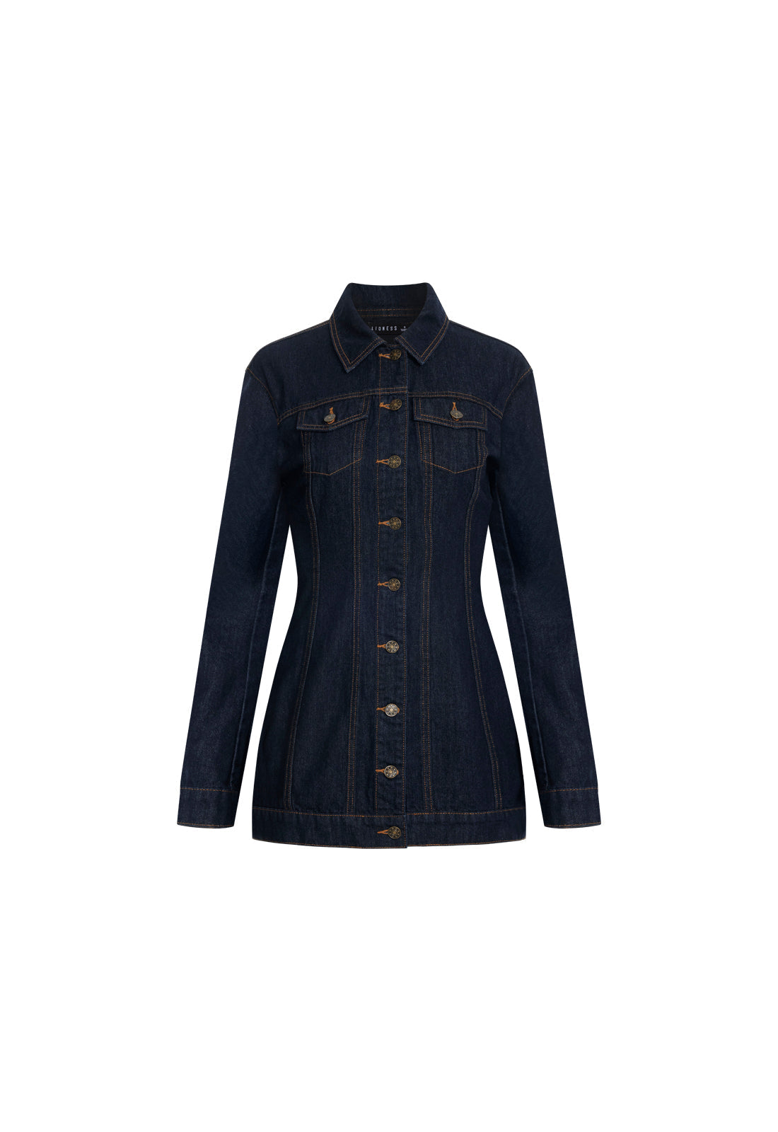 Rider Denim Mini Dress - Dark Denim Lioness Fashion
