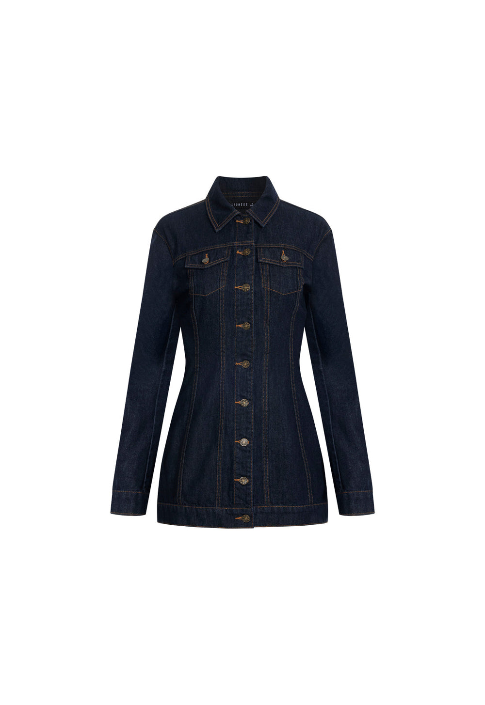 Rider Denim Mini Dress - Dark Denim Lioness Fashion