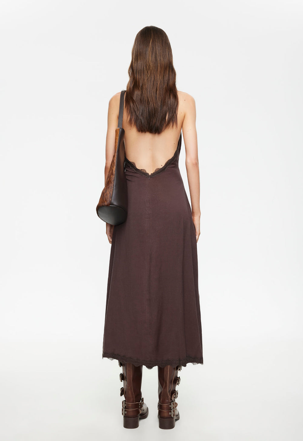 Stars Align Midi Dress - Brown Lioness Fashion