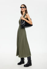 Stars Align Midi Dress - Khaki Lioness Fashion