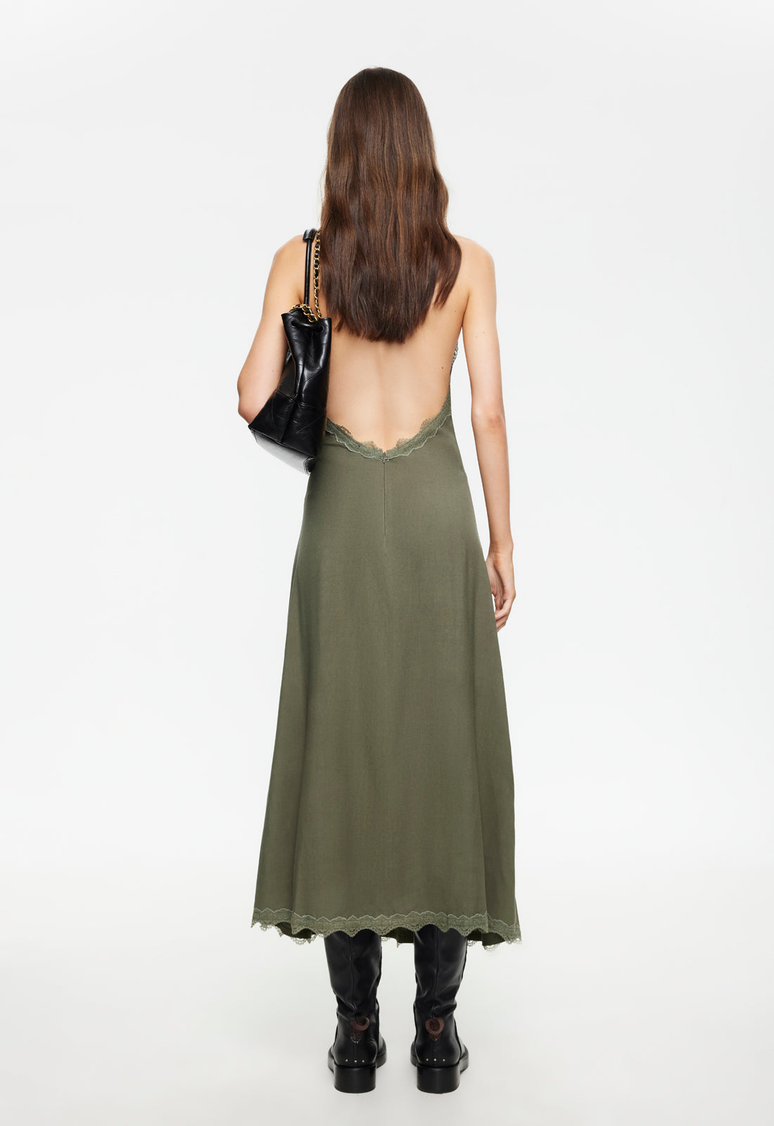 Stars Align Midi Dress - Khaki Lioness Fashion
