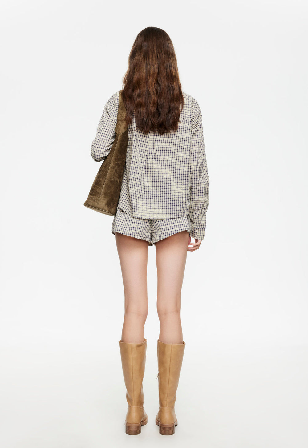 Nirvana Short - Vintage Beige Plaid Lioness Fashion