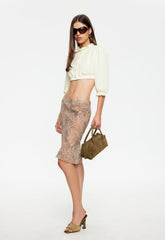 Shoreline Midi Skirt - Leopard Lioness Fashion