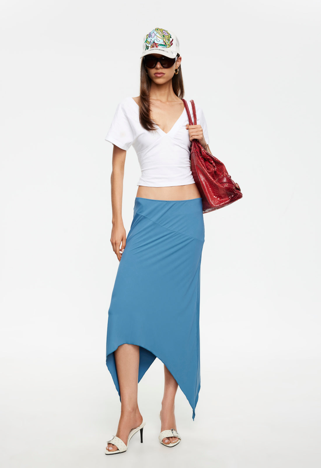 Trophy Midi Skirt - Cerulean Lioness Fashion