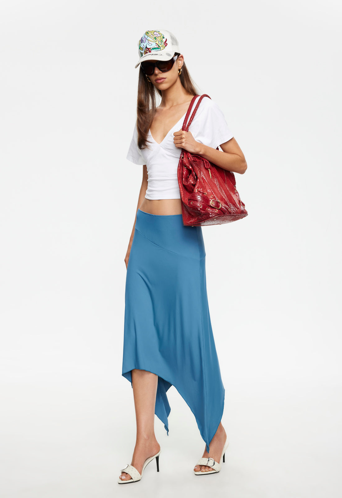 Trophy Midi Skirt - Cerulean Lioness Fashion