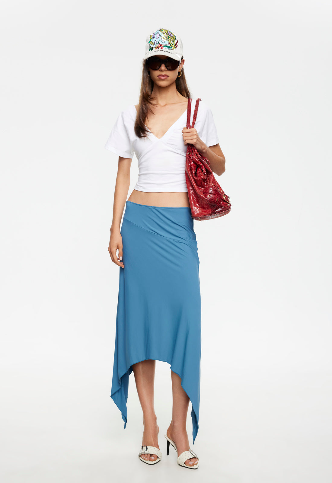 Trophy Midi Skirt - Cerulean Lioness Fashion