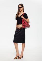 Play On Midi Skirt - Noir Lioness Fashion