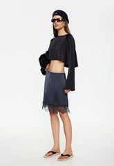 Skin Midi Skirt - Petrol Lioness Fashion