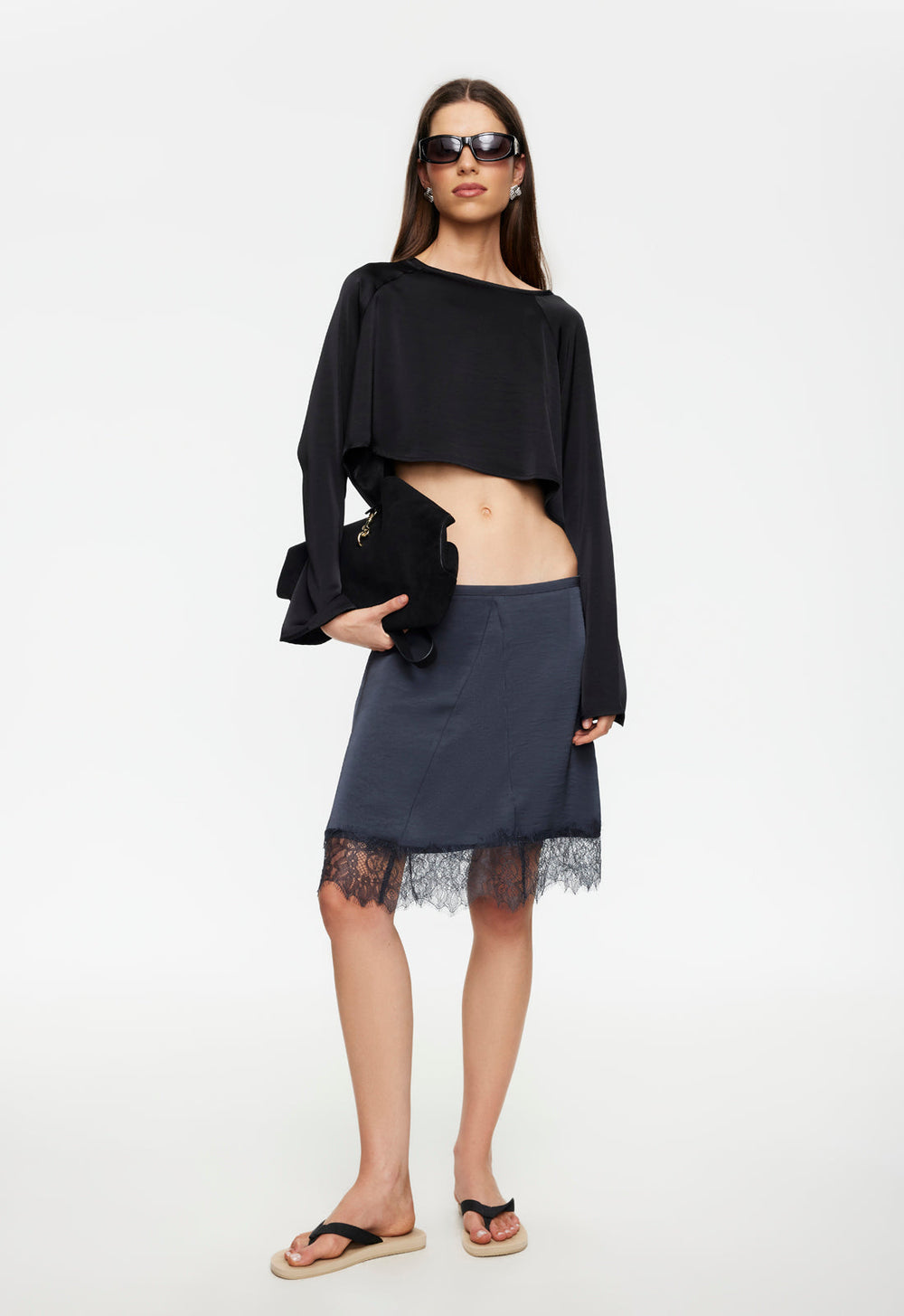 Skin Midi Skirt - Petrol Lioness Fashion