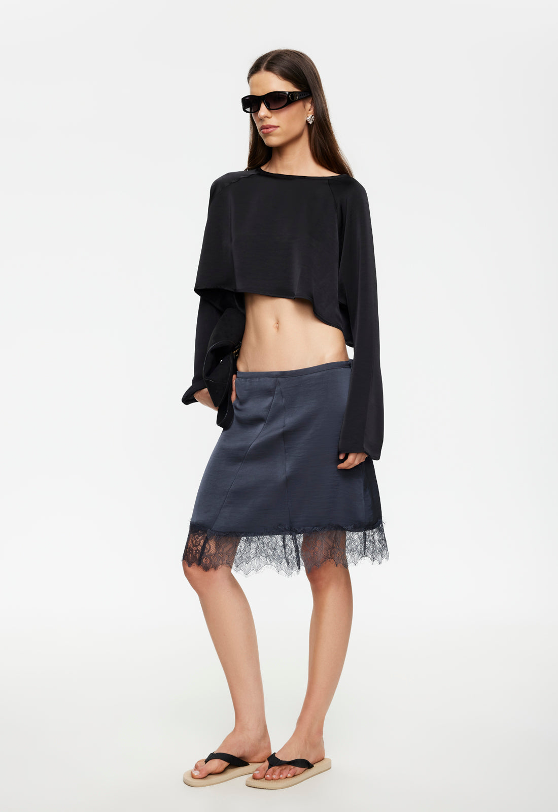 Skin Midi Skirt - Petrol Lioness Fashion