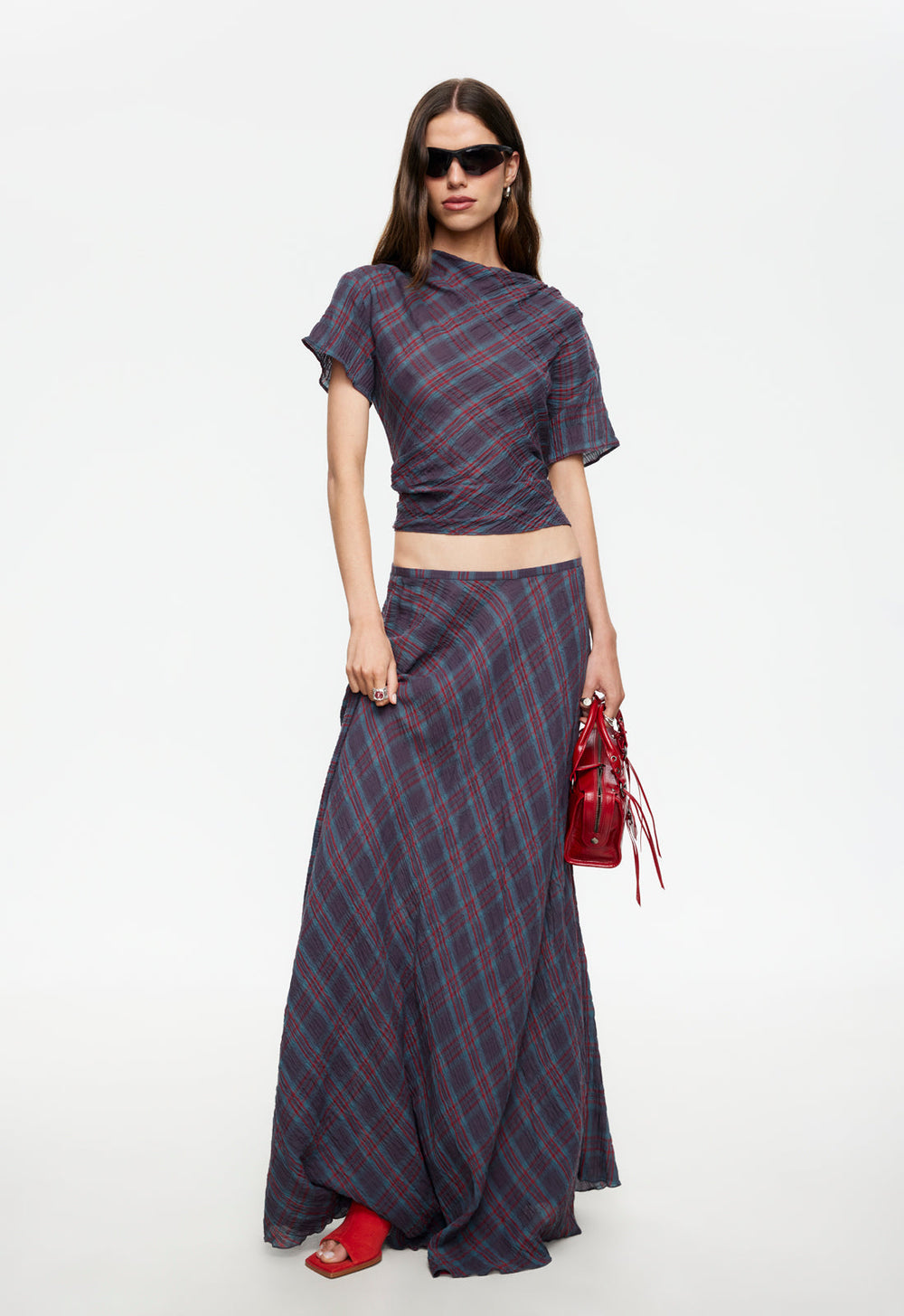 Halcyon Top - Jade Plaid Lioness Fashion