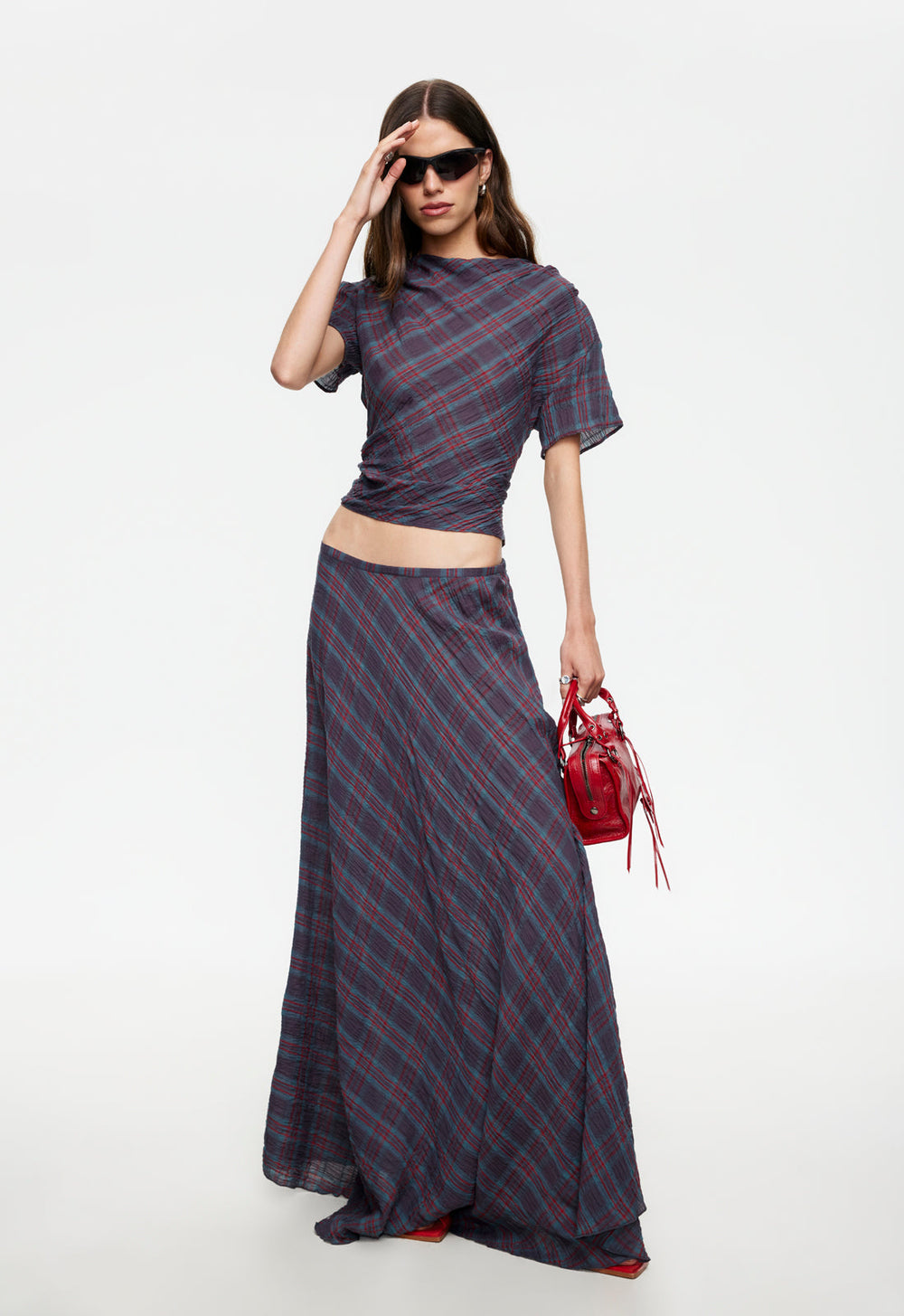 Halcyon Top - Jade Plaid Lioness Fashion