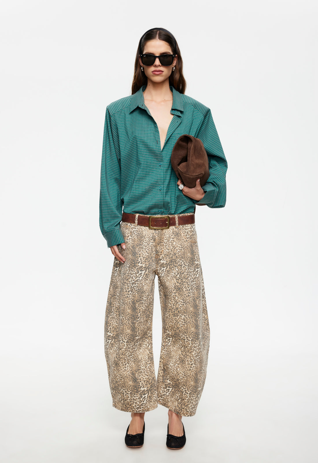 Horseshoe Cropped Jean - Leopard Lioness Fashion