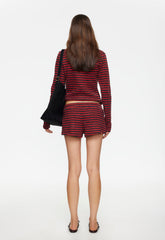 HOUSEWIFE KNIT SHORT - CRIMSON STRIPE Lioness Fashion