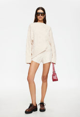 HOUSEWIFE KNIT SHORT - CREAM CABLE Lioness Fashion