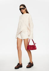 HOUSEWIFE KNIT SHORT - CREAM CABLE Lioness Fashion