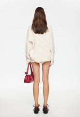 HOUSEWIFE KNIT SHORT - CREAM CABLE Lioness Fashion