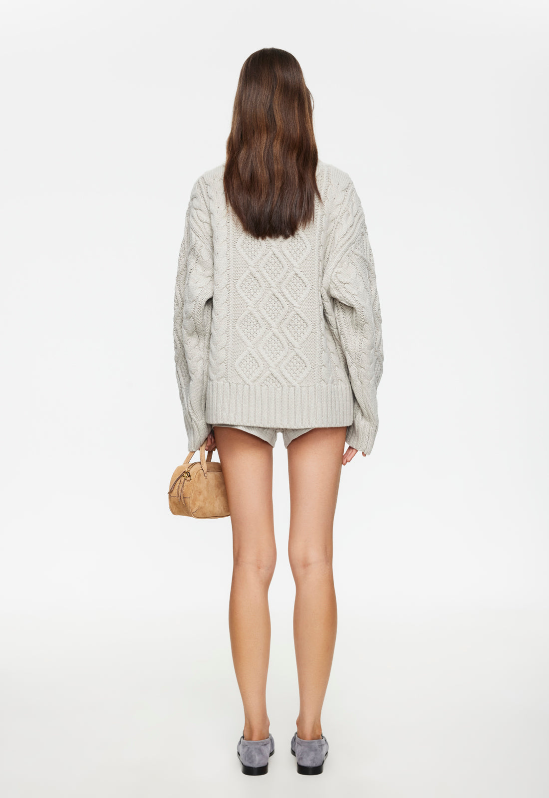 HOUSEWIFE KNIT SHORT - ASH CABLE Lioness Fashion
