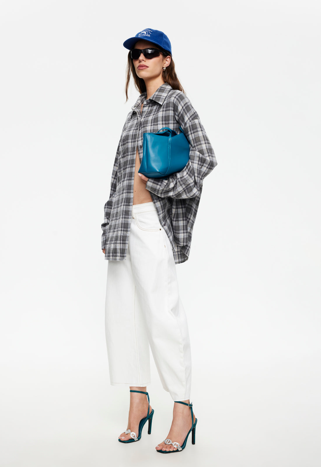 Clarity Shirt - Slate Plaid Lioness Fashion