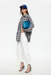 Clarity Shirt - Slate Plaid Lioness Fashion