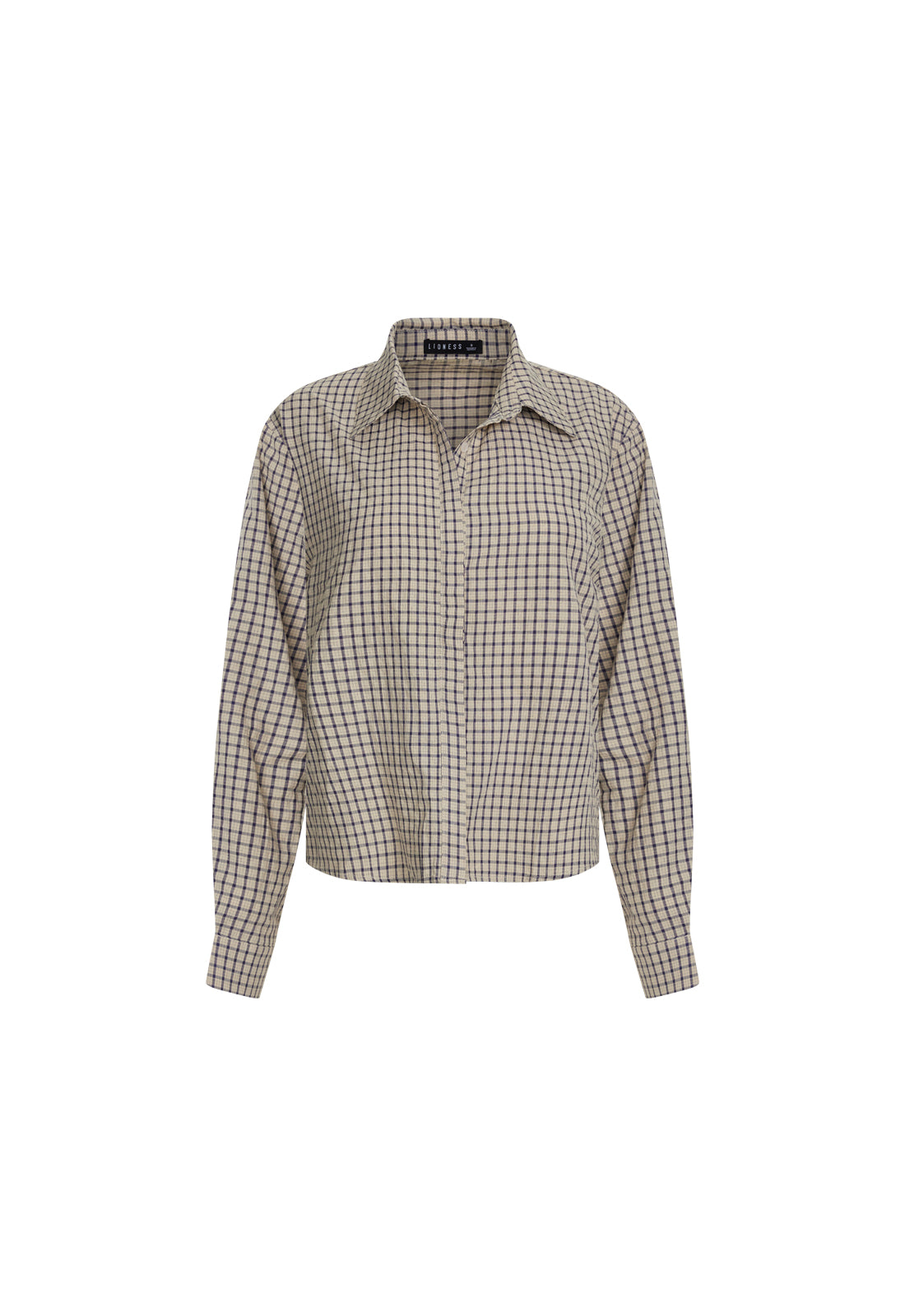 Naomi Shirt - Vintage Beige Plaid Lioness Fashion