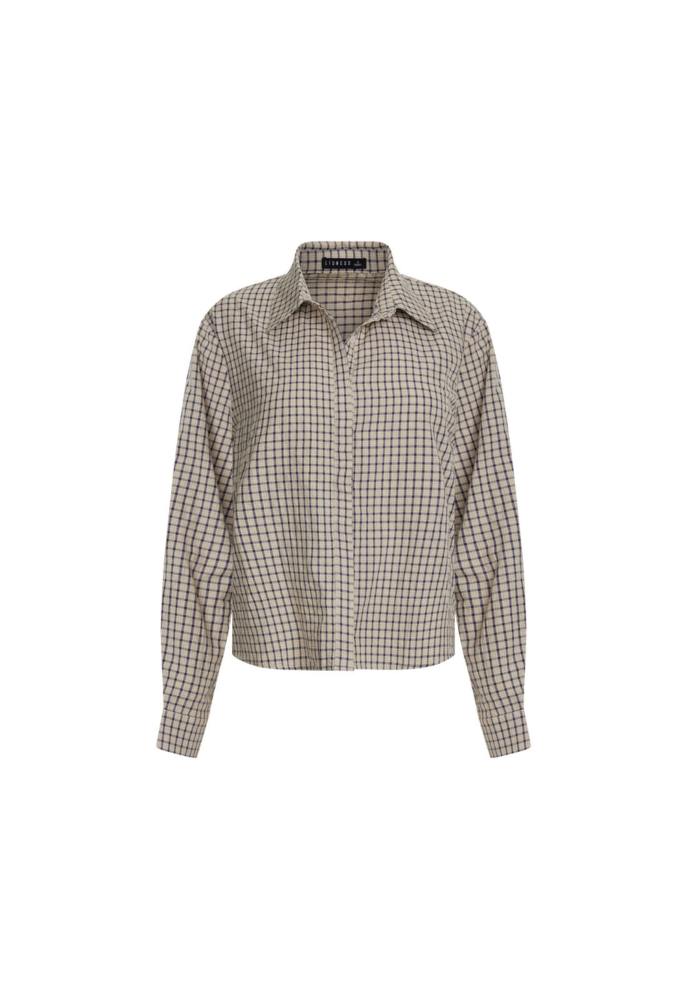Naomi Shirt - Vintage Beige Plaid Lioness Fashion