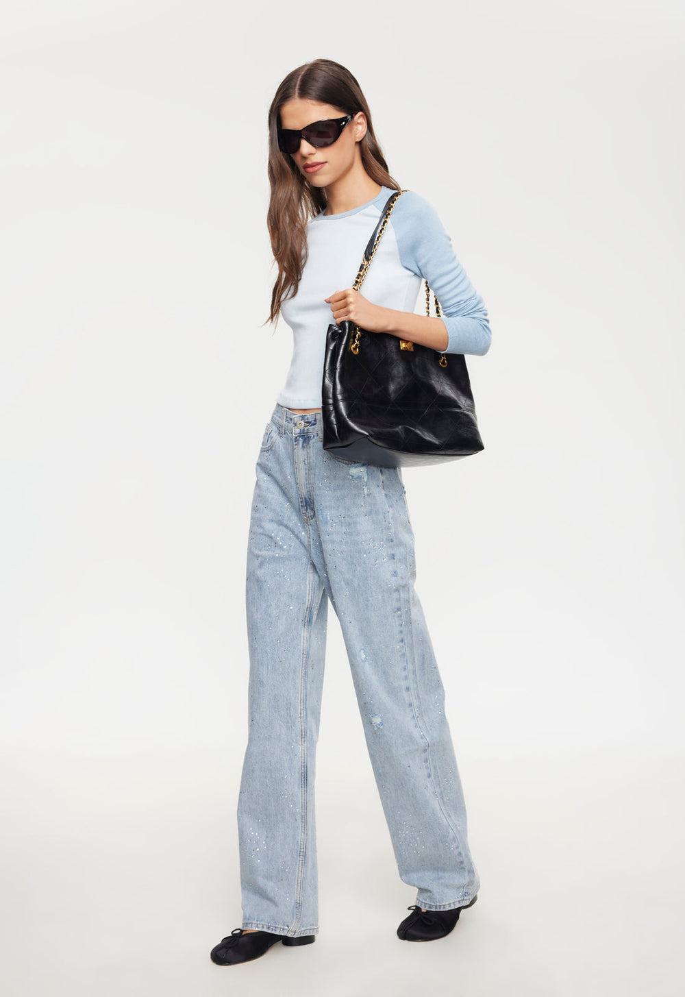 Diamante Jean - Light Denim Lioness Fashion