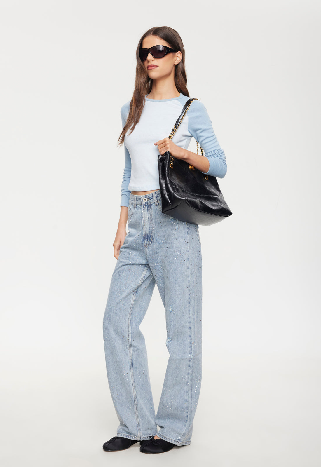 Diamante Jean - Light Denim Lioness Fashion