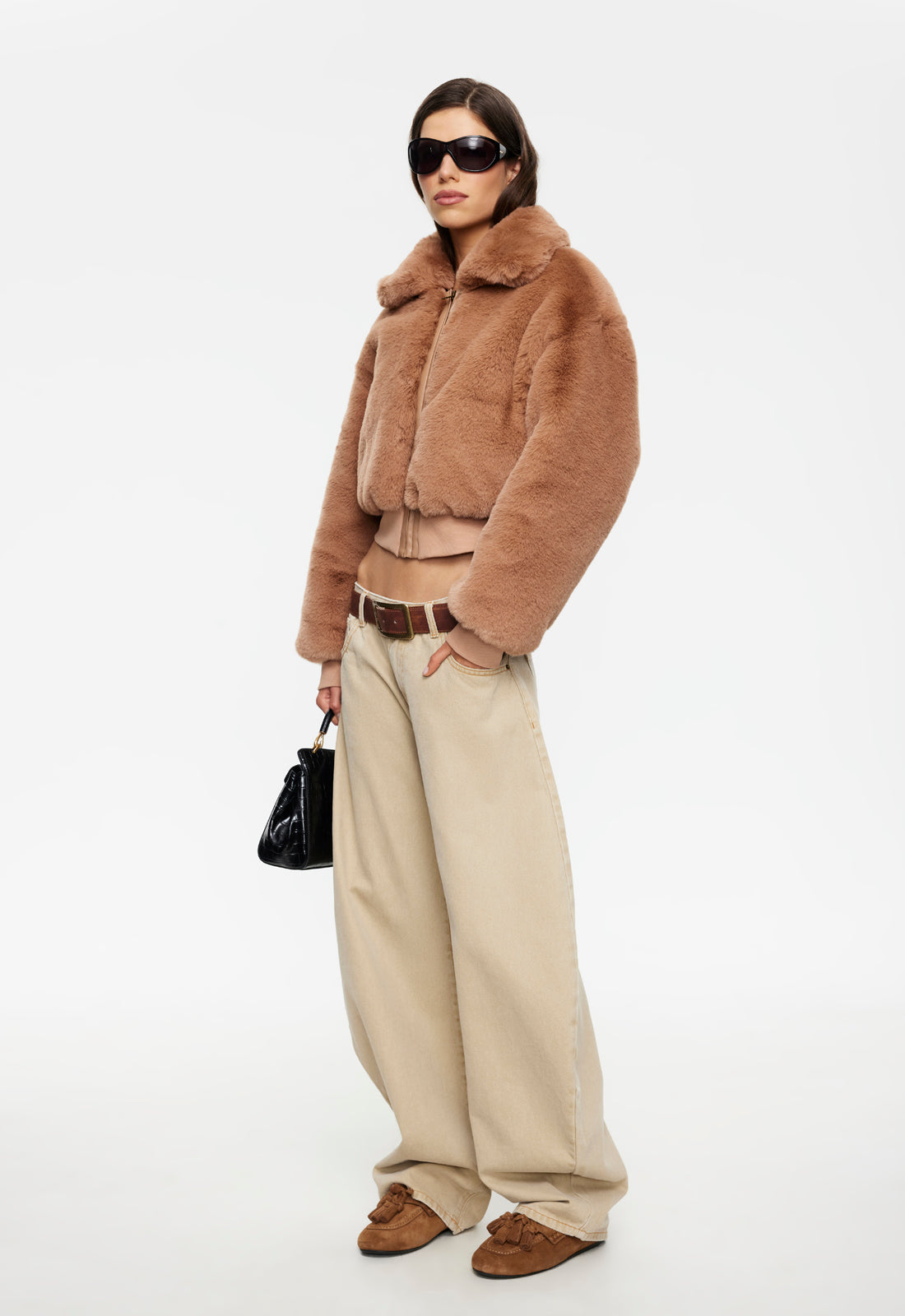 Drita Faux Fur - Camel Lioness Fashion