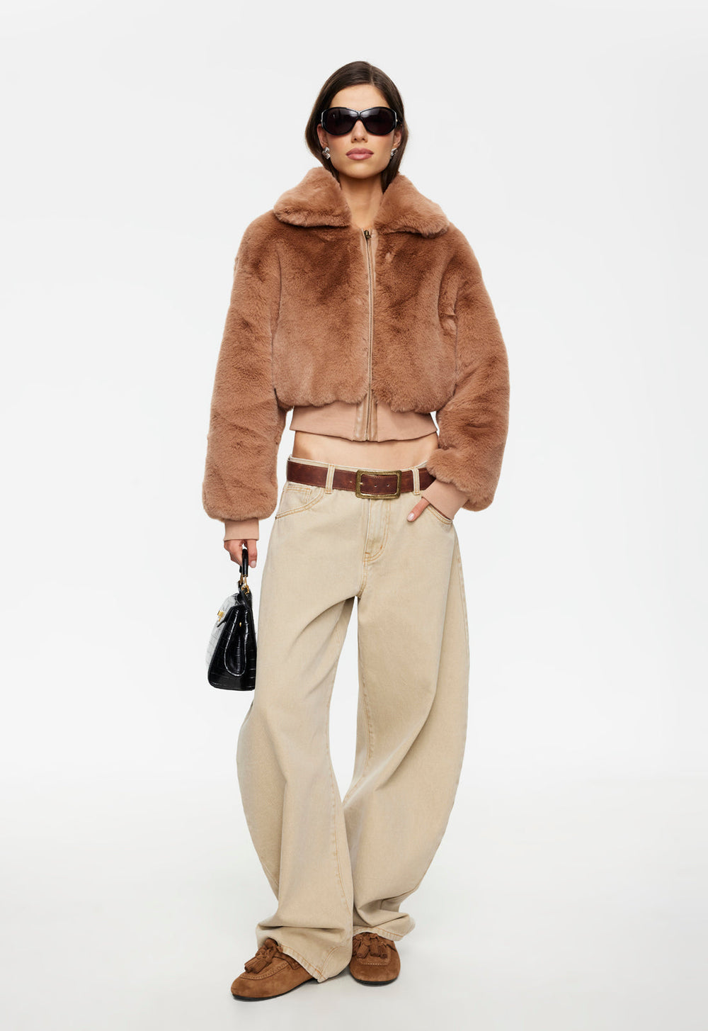 Drita Faux Fur - Camel Lioness Fashion