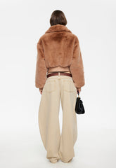 Drita Faux Fur - Camel Lioness Fashion