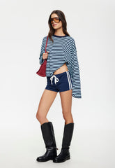 BLOOM LONG SLEEVE - NAVY SEA STRIPE Lioness Fashion