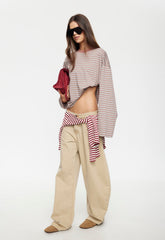 Bloom Long Sleeve - Muted Pastels Stripe Lioness Fashion